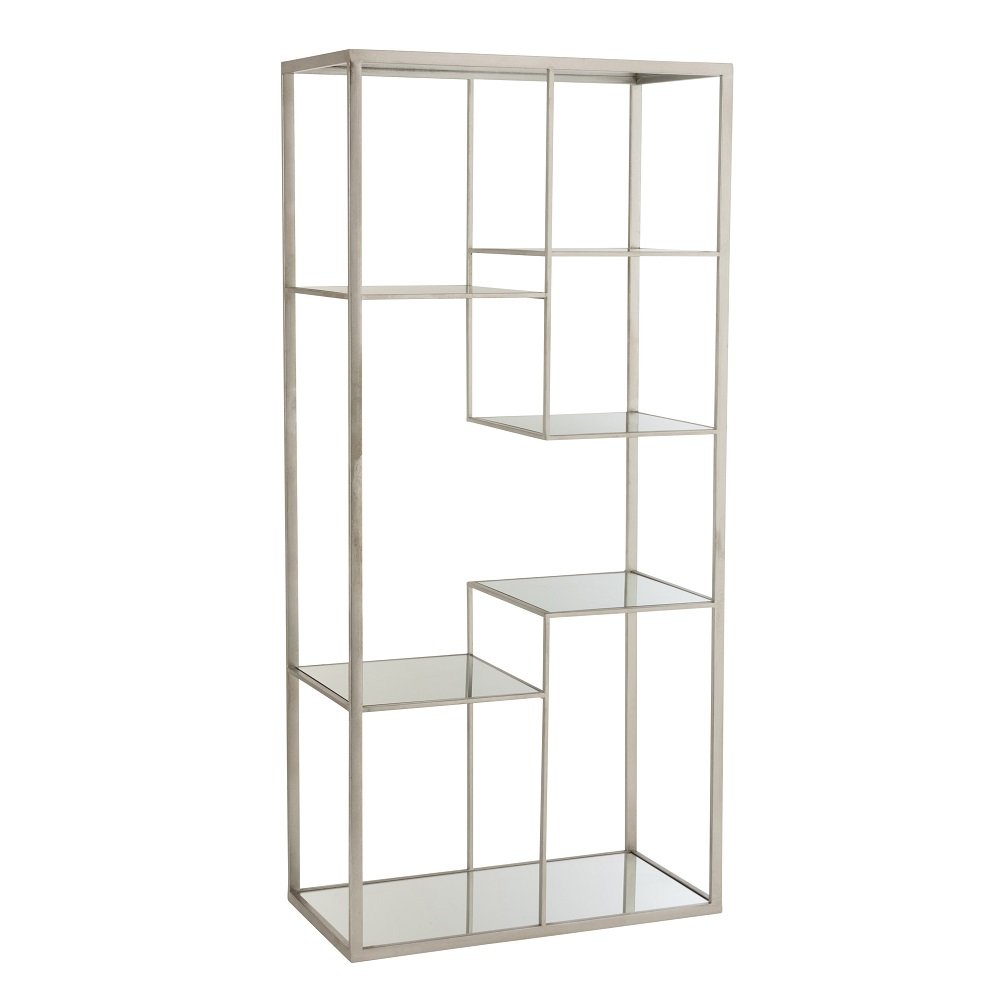 Étagère murale 5 niveaux BEVA 180 cm métal argenté 